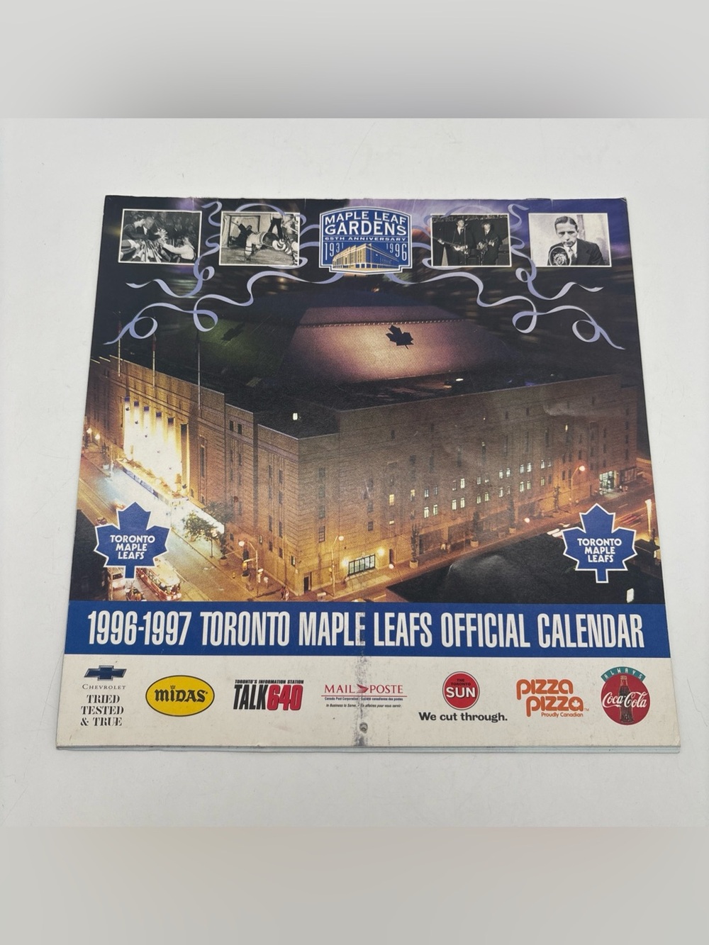 Vintage Toronto Maple Leafs Official Calendar 1996-1997 MLG 65Th Anniversary
